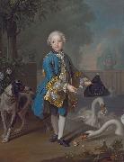 Louis Tocque Portrait of Louis Philippe Joseph, Duc d'Orleans and Duc de Chartres oil painting